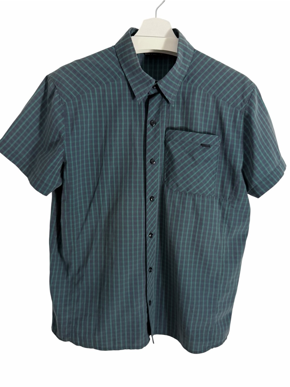 ARC'TERYX Green Plaid Hiking Outdoor Button-Up Shirt men's m
